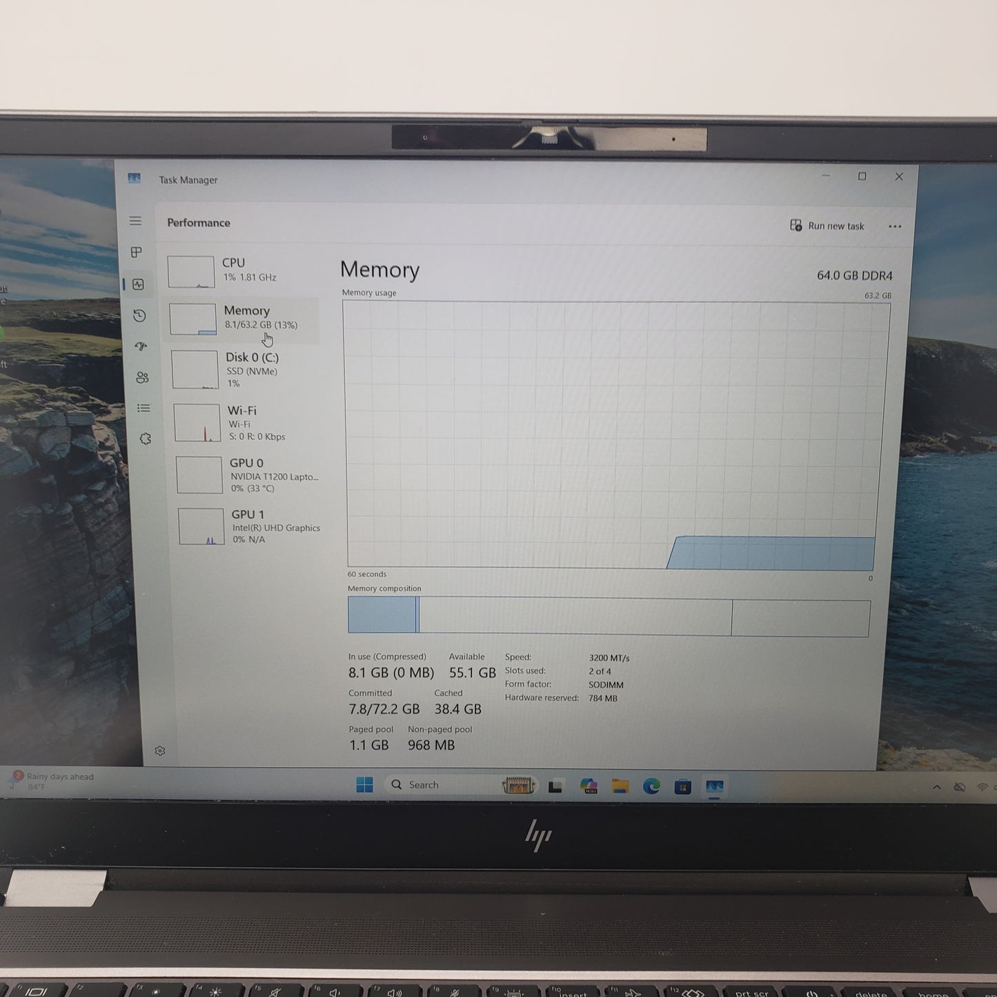 HP ZBook Fury G8 15.6" i7-11850H 2.5GHz 64GB RAM 1TB SSD