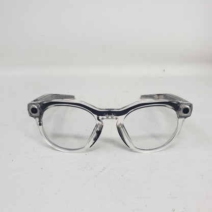 Oakley Meta HSTN AI Smart Glasses Clear Frame Transitions Grey Lenses