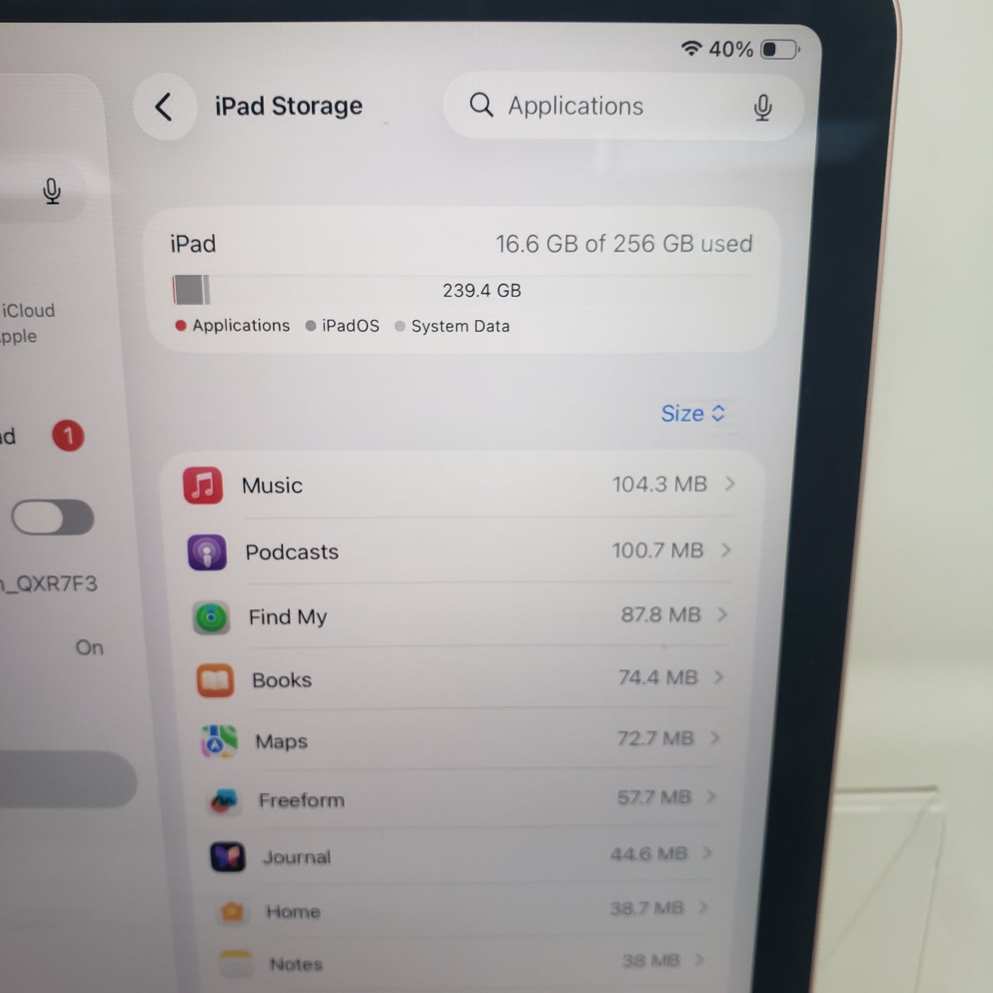 WiFi Only Apple iPad Air 4th Gen 256GB Rose Gold MYFX2LL/A