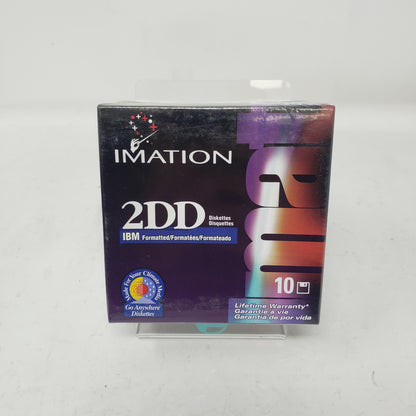 New Imation  3M Double Density  3.5" Floppy Disks Box 10 Diskettes 12882