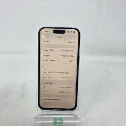 Factory Unlocked Apple iPhone 16 128GB White MYAQ3LL/A