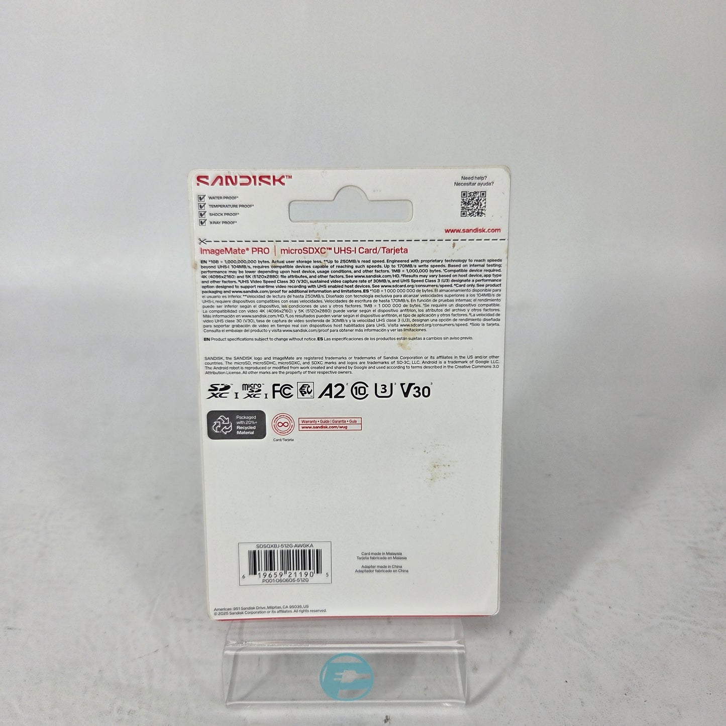 New SanDisk 512GB ImageMate Pro MicroSDXC UHS-1 Memory Card w/ Adapter 200MB/s