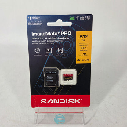 New SanDisk 512GB ImageMate Pro MicroSDXC UHS-1 Memory Card w/ Adapter 200MB/s