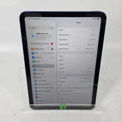 WiFi Only Apple iPad 11" (A16) 128GB Blue MD4A4LL/A