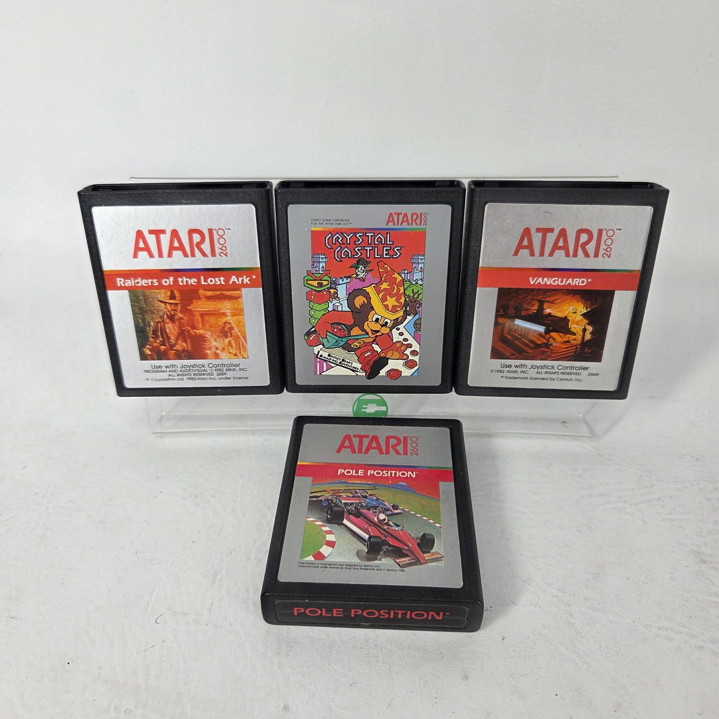 Lot of 4 Atari 2600 Games Vanguard Raiders Lost Ark Crystal Castles Pole 