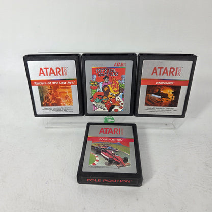 Lot of 4 Atari 2600 Games Vanguard Raiders Lost Ark Crystal Castles Pole 
