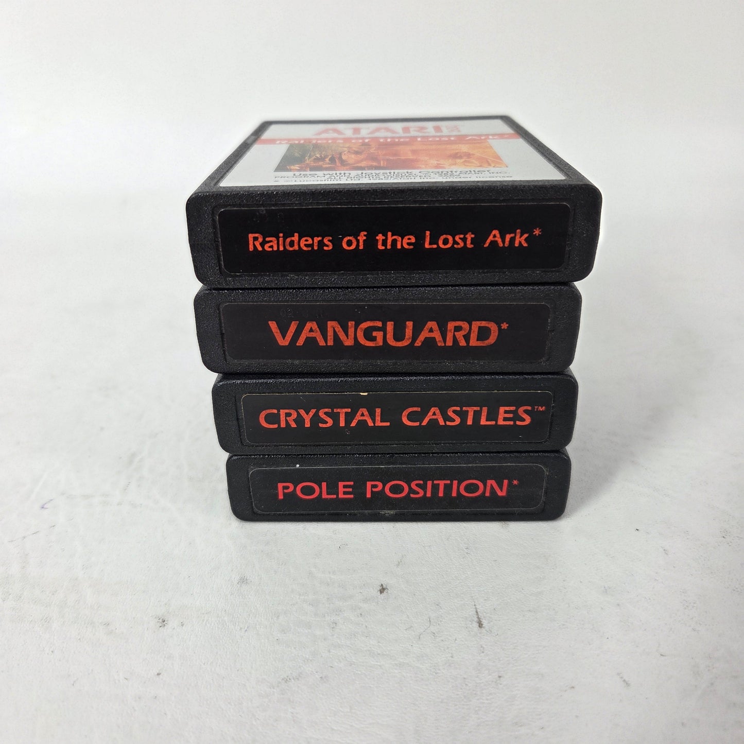Lot of 4 Atari 2600 Games Vanguard Raiders Lost Ark Crystal Castles Pole 