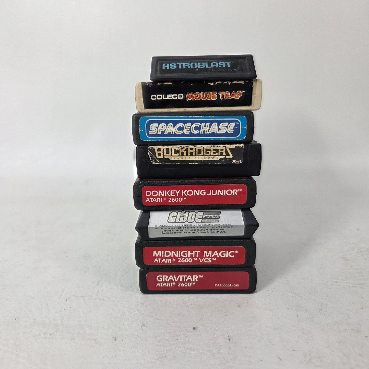 Lot of 8 Atari 2600 Games G.I. Joe Space Chase Gravitar Astroblast Donkey Kong