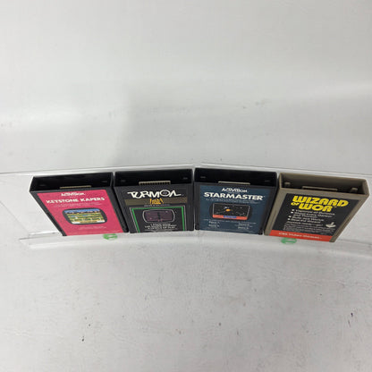 Lot of 4 Atari 2600 Games Keystone Kapers Turmoil Starmaster Wizard of Wor