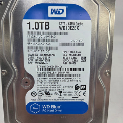 Western Digital WD 3.5" WD Blue 1TB eSATA III 6Gbps HDD WD10EZEX-60WN4A0