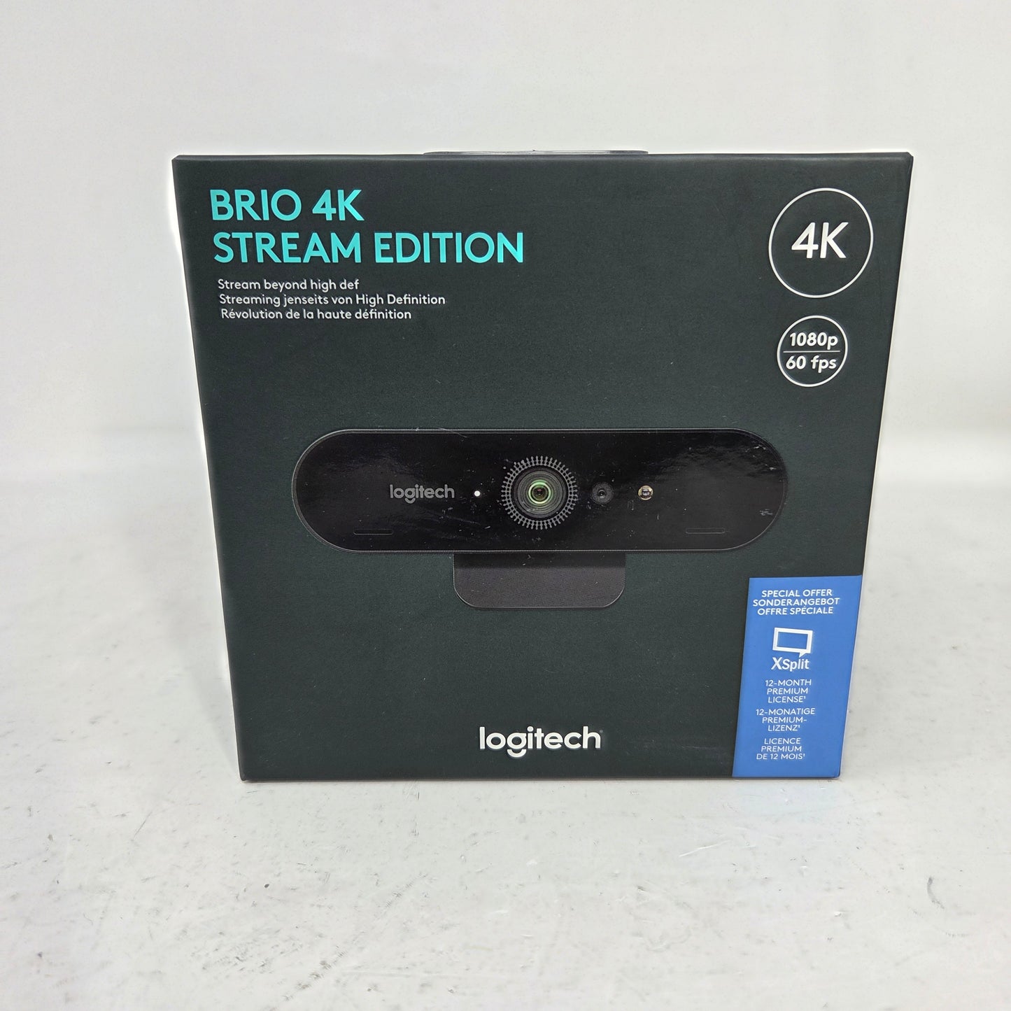 New Logitech Logitech BRIO 4K Stream Edition 4K 60 fps Webcam V-U0040