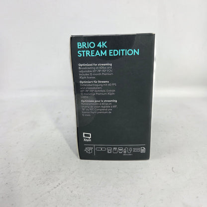 New Logitech Logitech BRIO 4K Stream Edition 4K 60 fps Webcam V-U0040