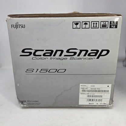 Fujitsu S1500 Duplex Scanner Black PA03586-B005