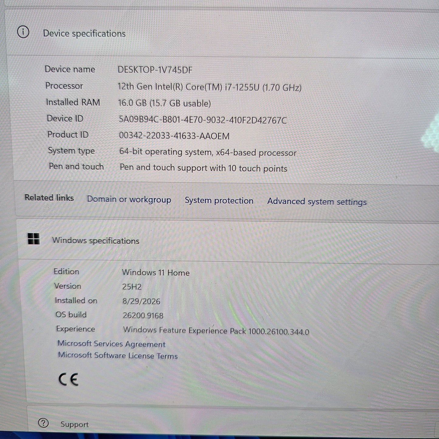 HP Spectre x360 14-ef2023dx 13.5" i7-1255U 1.7GHz 16GB RAM 1TB SSD
