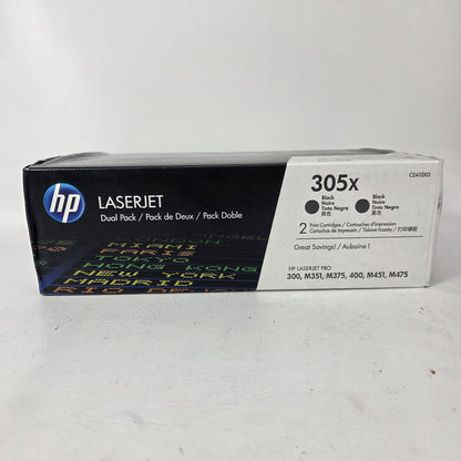 New HP 305X Toner Cartridge Black 2 Pack CE410XD