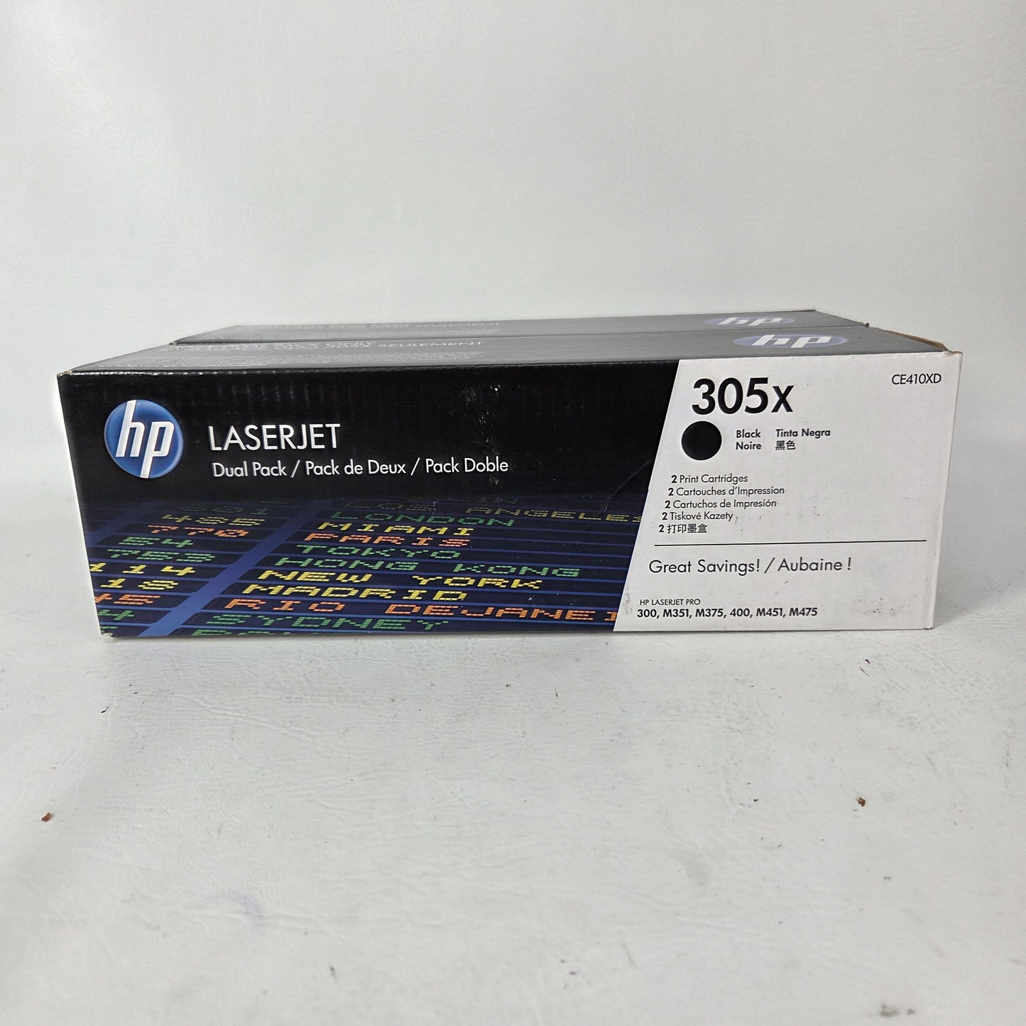 New HP 305X Toner Cartridge Black 2 Pack CE410XD