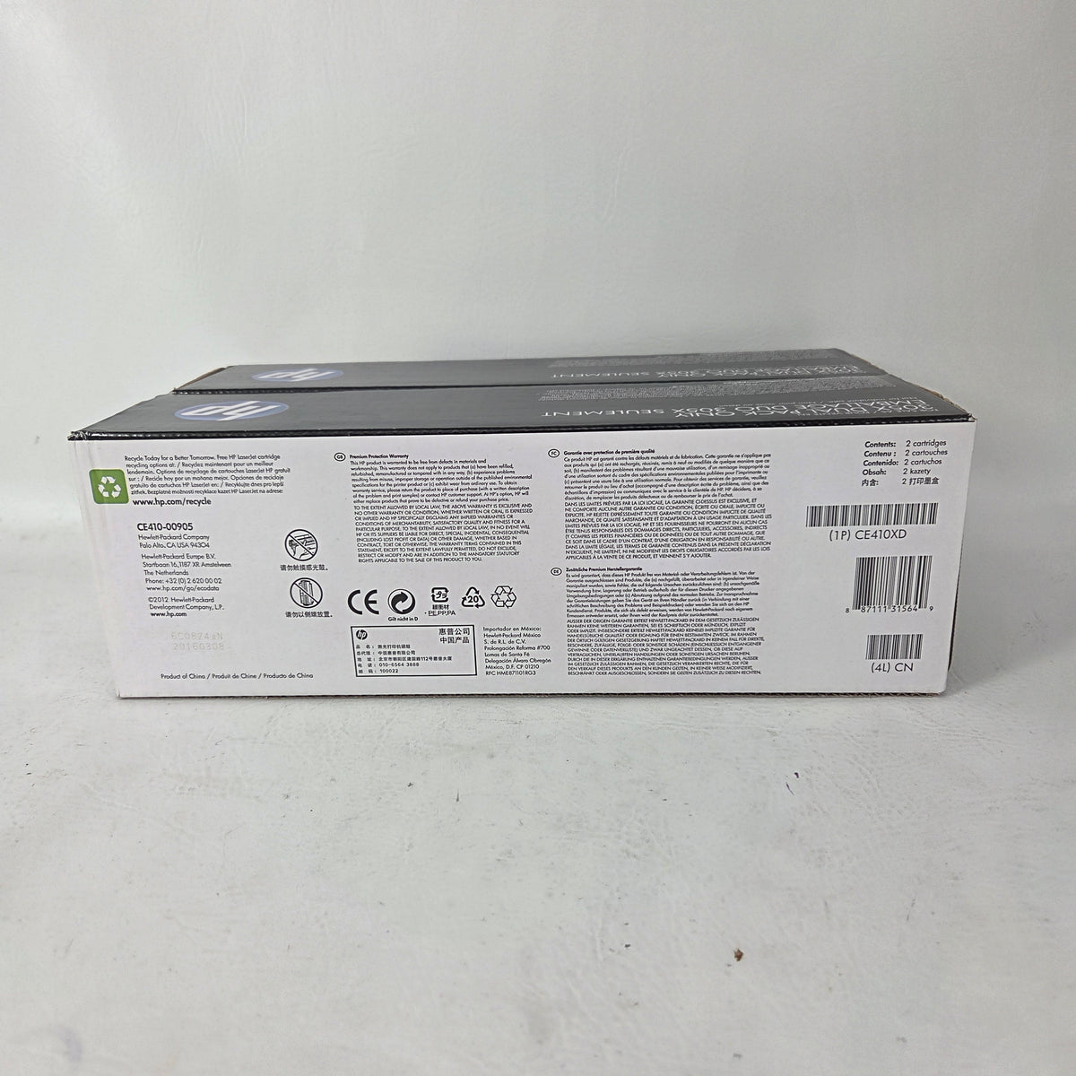 New HP 305X Toner Cartridge Black 2 Pack CE410XD