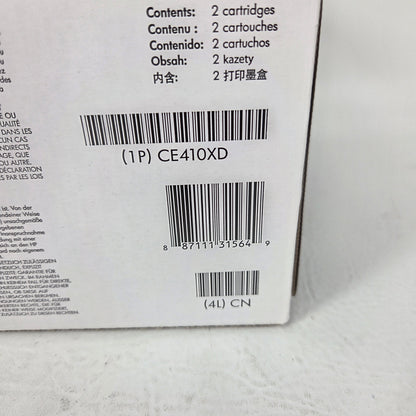 New HP 305X Toner Cartridge Black 2 Pack CE410XD