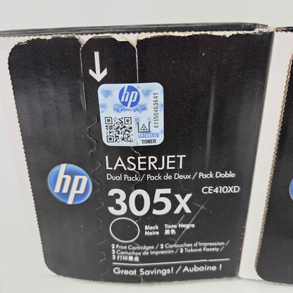 New HP 305X Toner Cartridge Black 2 Pack CE410XD