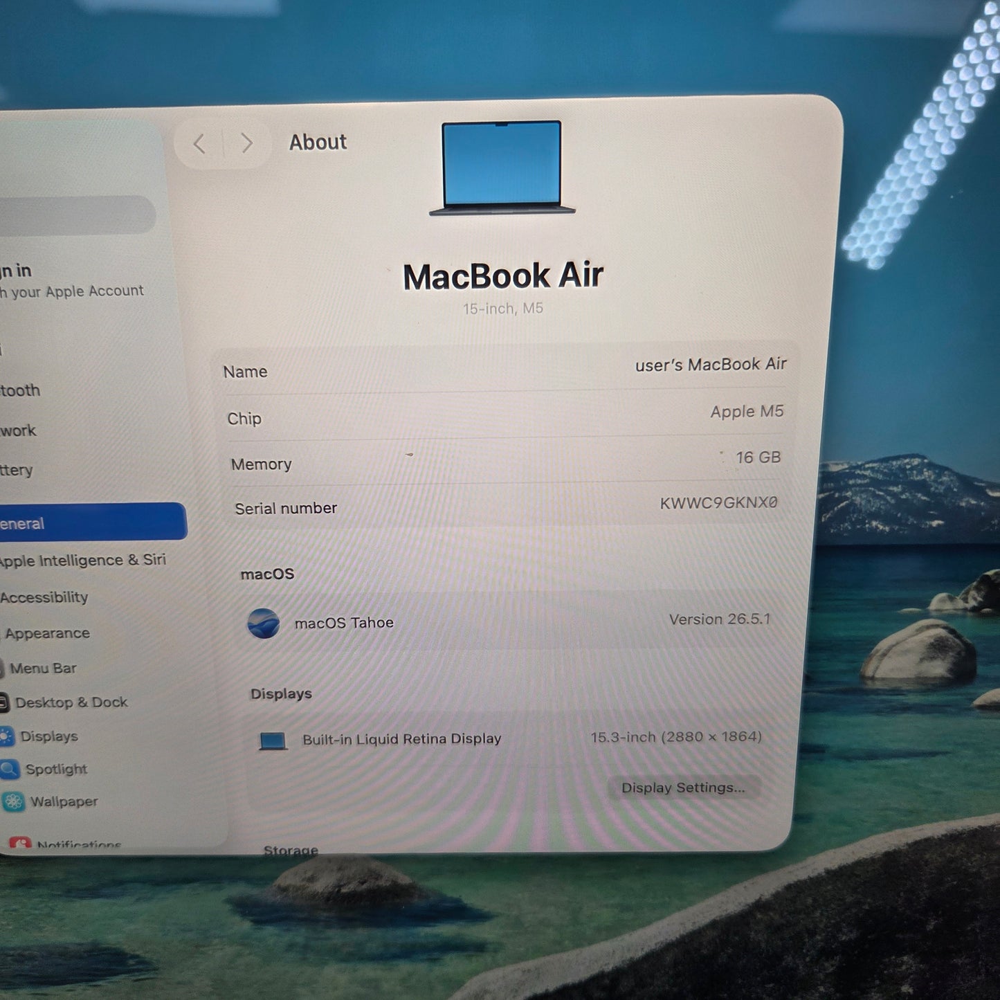 2026 Apple MacBook Air 15" M5 10C GPU 4.6GHz 16GB RAM 512GB SSD A3448