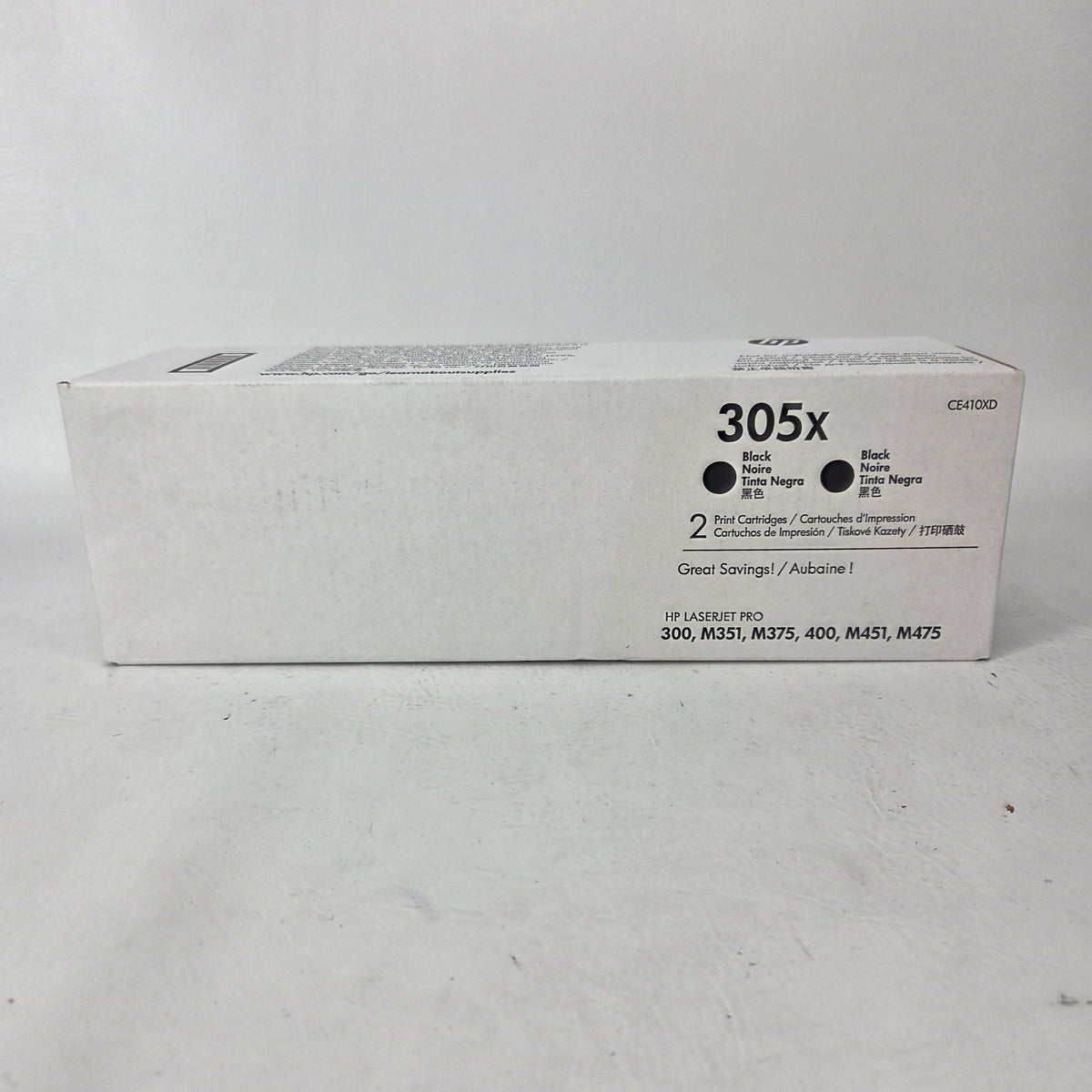 New HP LaserJet Toner 305X Black Toner Cartridge CE410XD