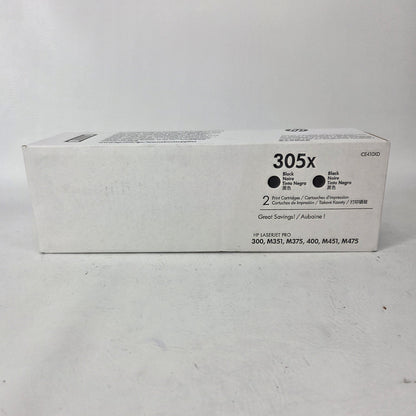 New HP LaserJet Toner 305X Black Toner Cartridge CE410XD