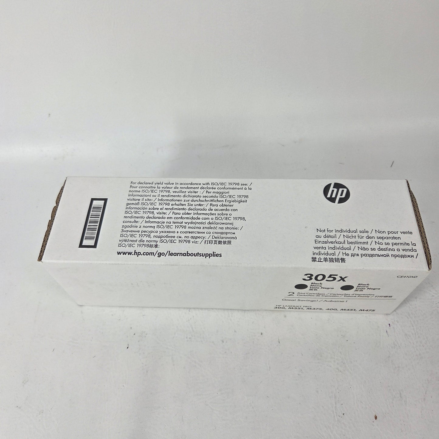 New HP LaserJet Toner 305X Black Toner Cartridge CE410XD
