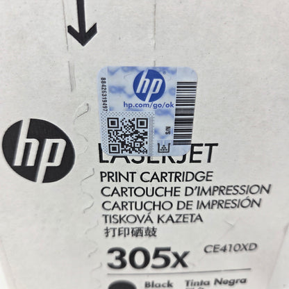 New HP LaserJet Toner 305X Black Toner Cartridge CE410XD
