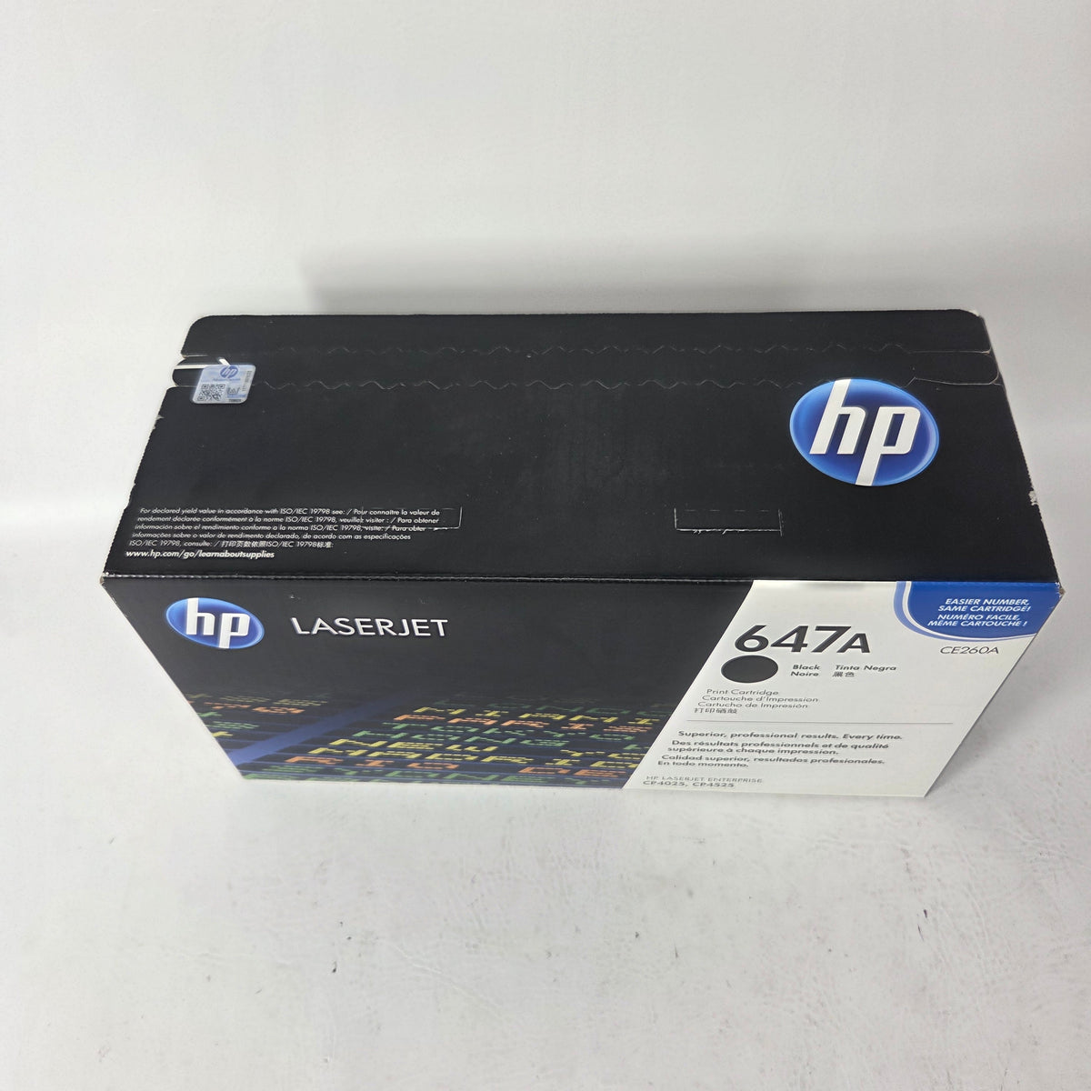 New HP LaserJet 647A Black Toner Cartridge CE260A