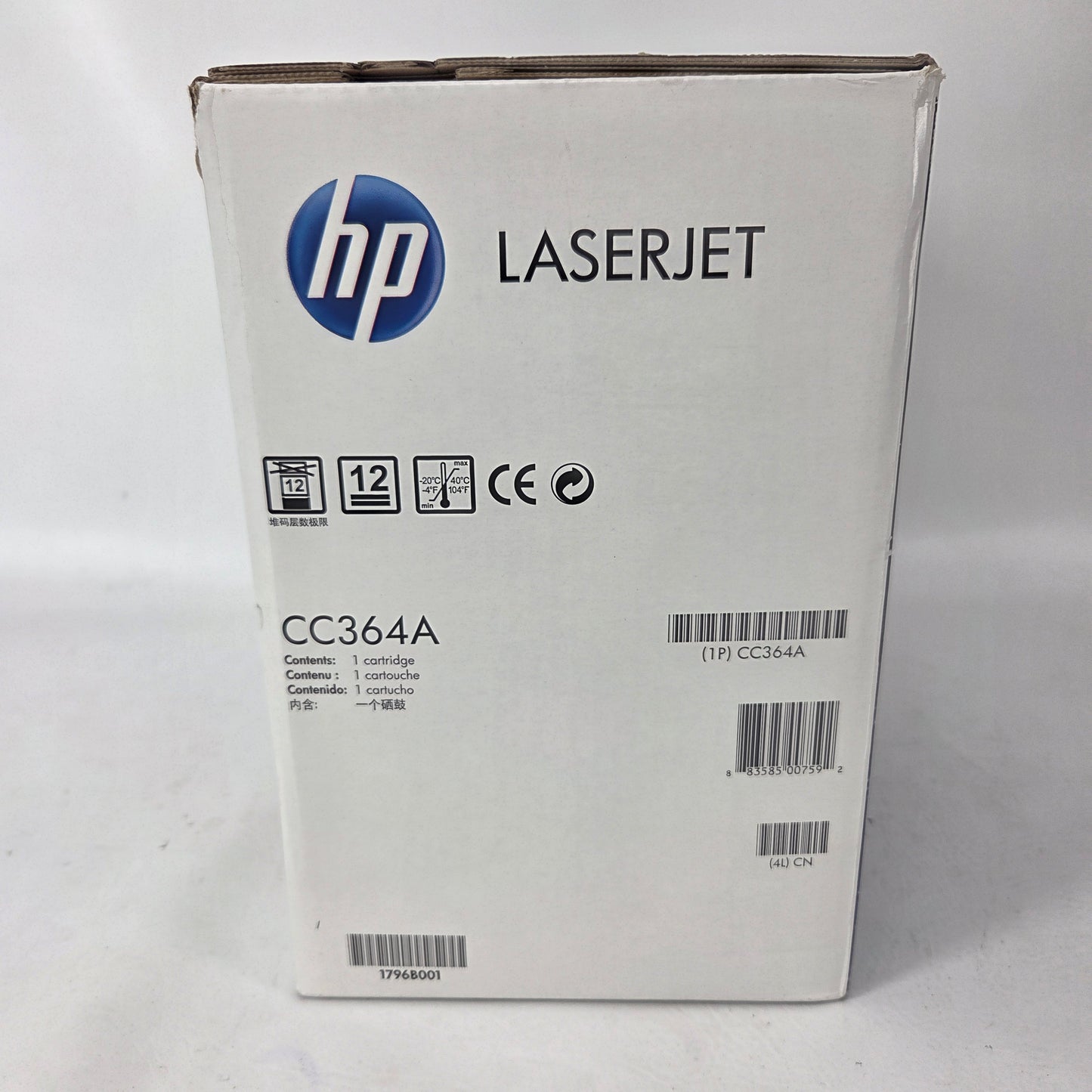 New HP LaserJet 64A Black Toner Cartridge CC364A