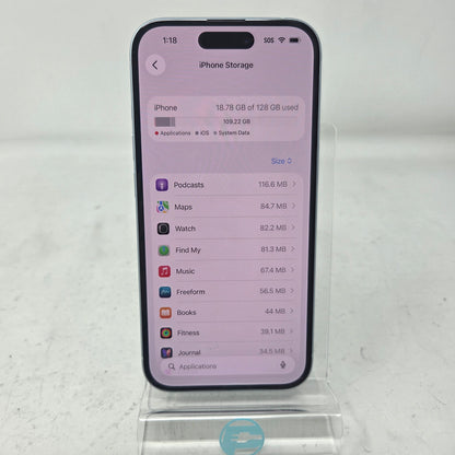 Factory Unlocked Apple iPhone 15 128GB Blue MTLY3LL/A