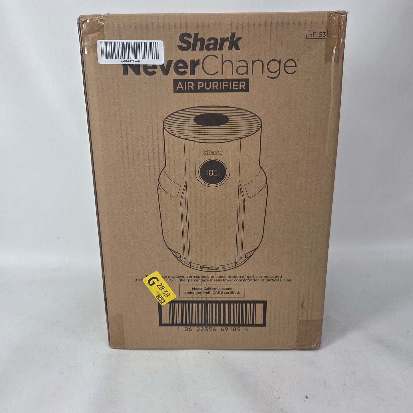  New Shark NeverChange HEPA Air Purifier HP153 CleanSense IQ White 650