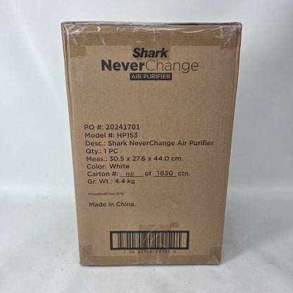  New Shark NeverChange HEPA Air Purifier HP153 CleanSense IQ White 650
