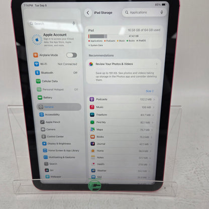 Apple iPad 10th Gen 10.9" 64GB Pink Wi-Fi + Cellular MQ6M3LL/A
