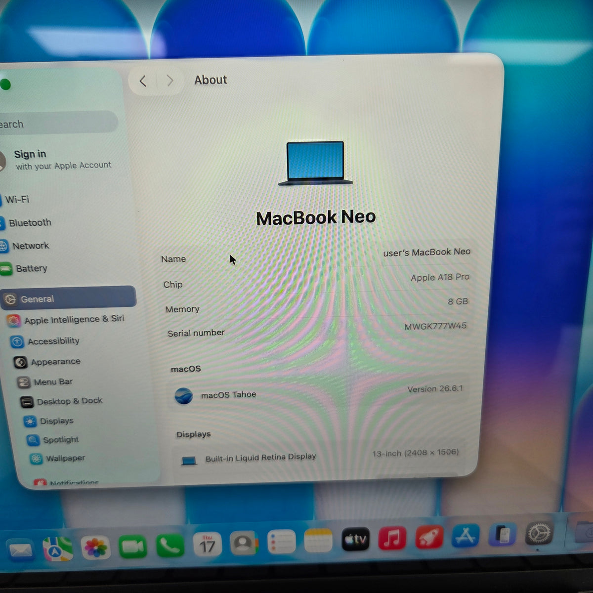 2026 Apple MacBook Neo 13" A18 Pro 5C GPU 4.0GHz 8GB RAM 256GB SSD MHFF4LL/A