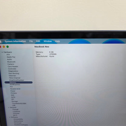 2026 Apple MacBook Neo 13" A18 Pro 5C GPU 4.0GHz 8GB RAM 256GB SSD MHFF4LL/A