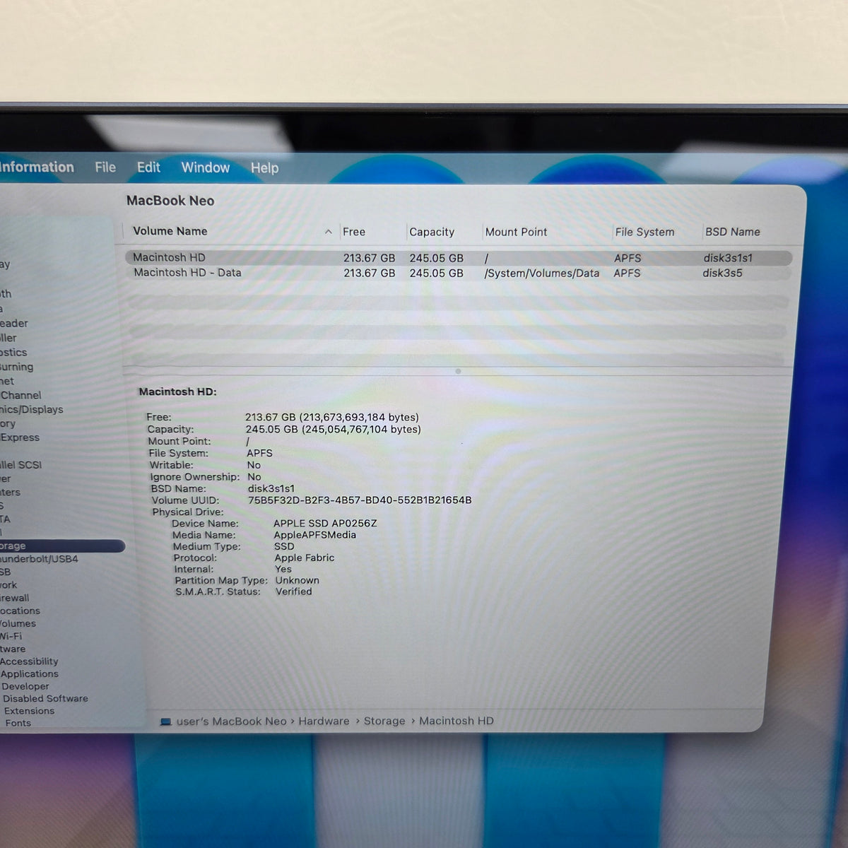 2026 Apple MacBook Neo 13" A18 Pro 5C GPU 4.0GHz 8GB RAM 256GB SSD MHFF4LL/A