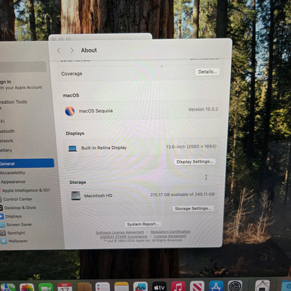 2024 Apple MacBook Air 13.6" M3 8C GPU 4.0GHz 8GB RAM 256GB SSD A3113