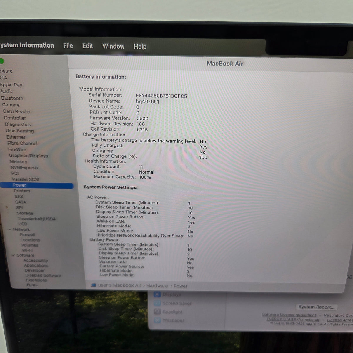 2024 Apple MacBook Air 13.6" M3 8C GPU 4.0GHz 8GB RAM 256GB SSD A3113