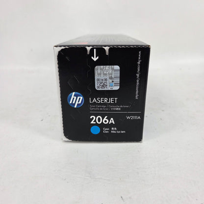 New HP LaserJet 206A Cyan Toner Cartridge W2111A