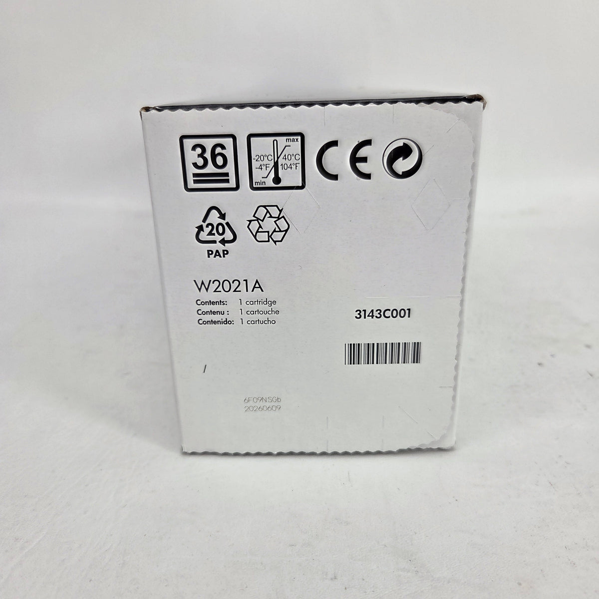 New HP LaserJet 414A Cyan Toner Cartridge W2021A