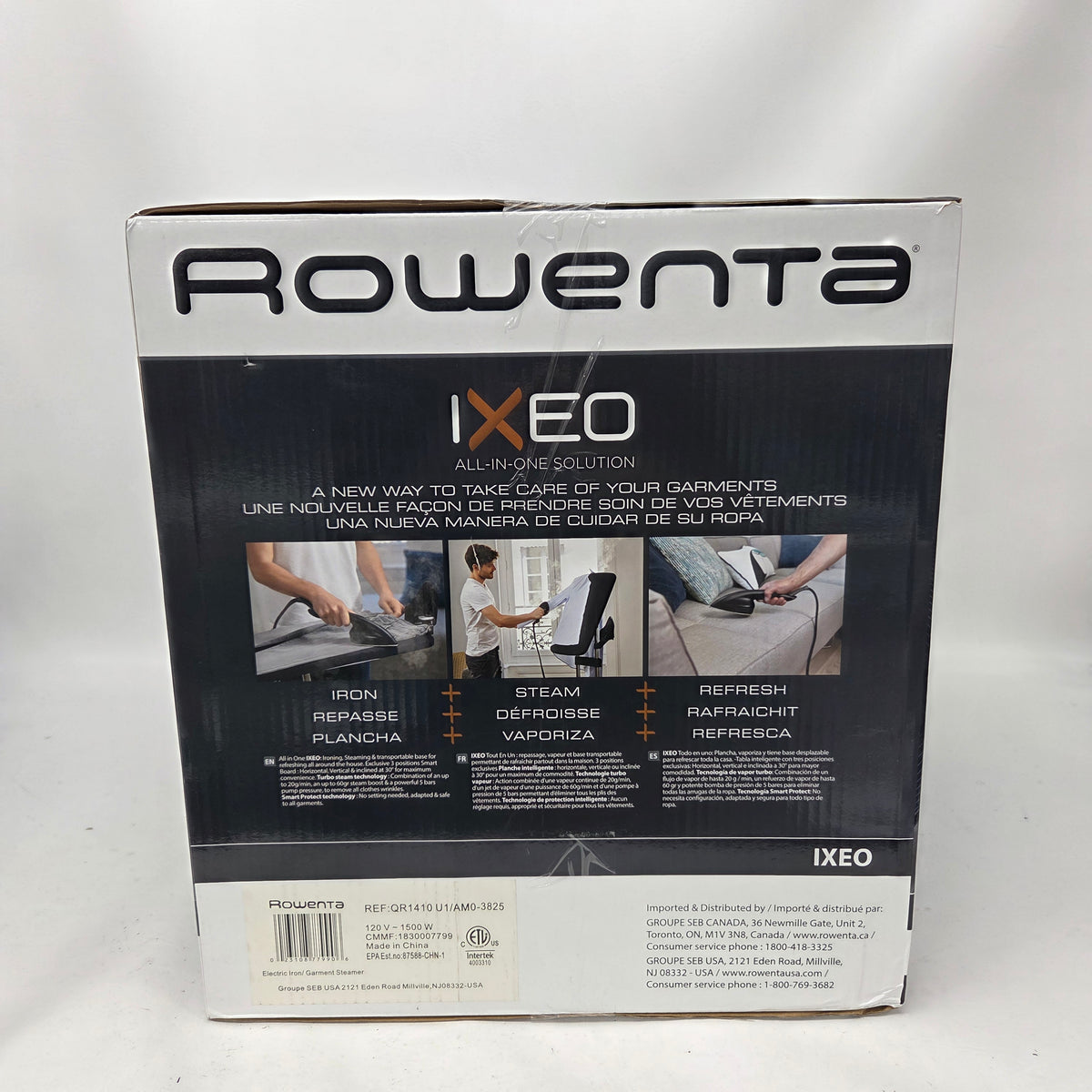 New Rowenta IXEO All-in-One Solution Portable Refillable w/ Water Tank 1500W 