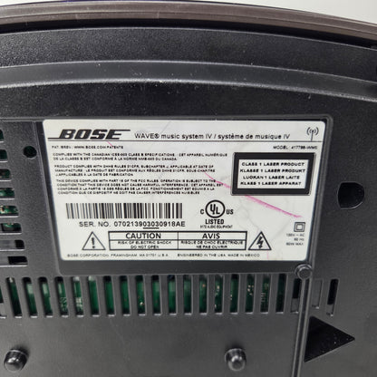Bose Wave Music System IV 417788-WMS Black