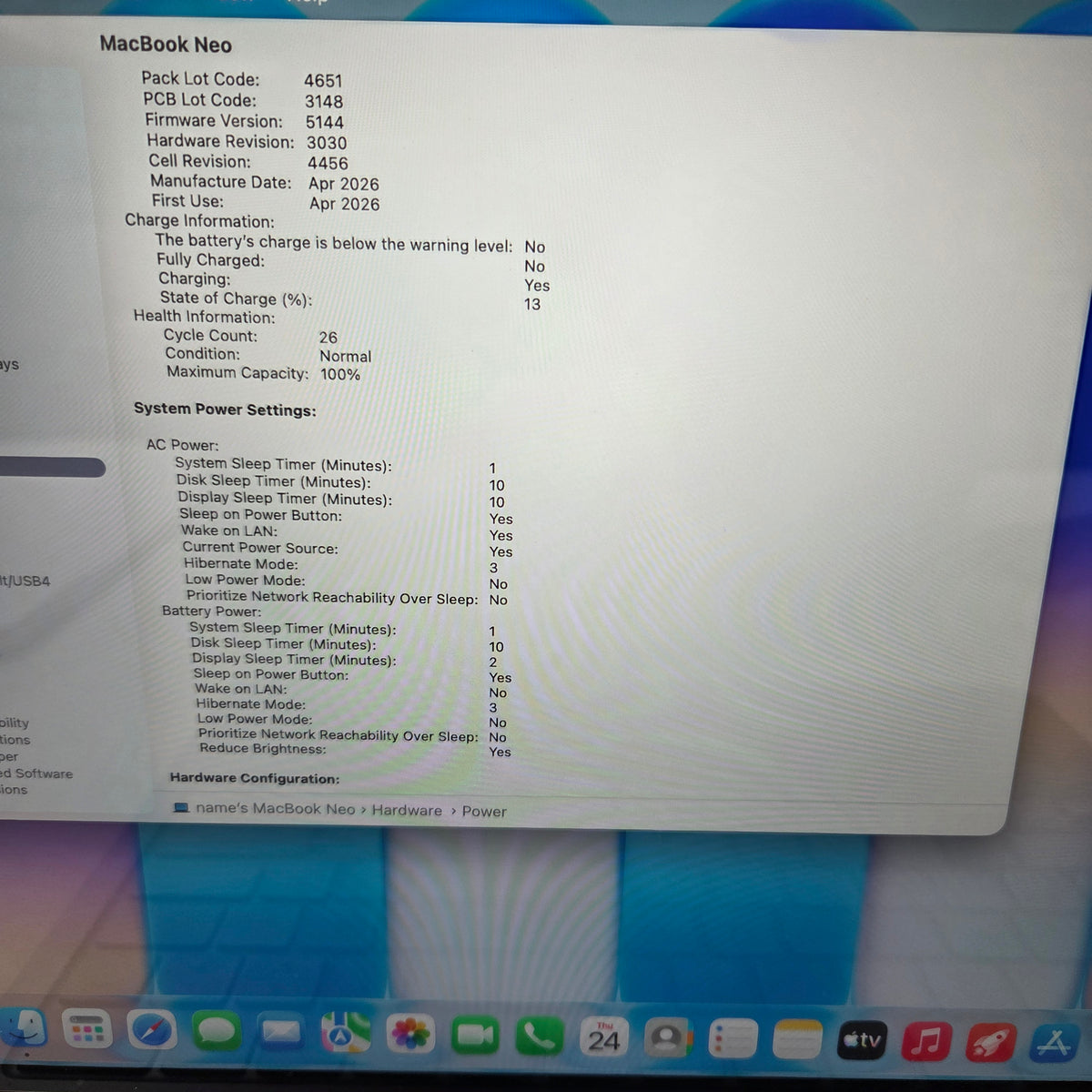 2026 Apple MacBook Neo 13" A18 Pro 5C GPU 4.0GHz 8GB RAM 256GB SSD MHFF4LL/A