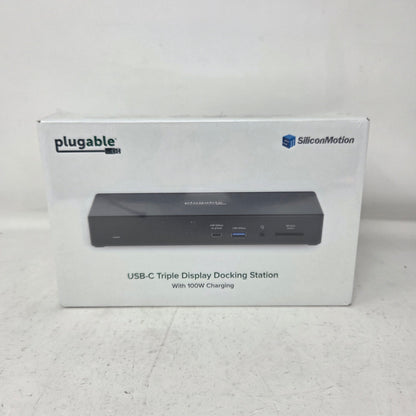  New Plugable USB-C Triple Display Docking Station 100W Charging