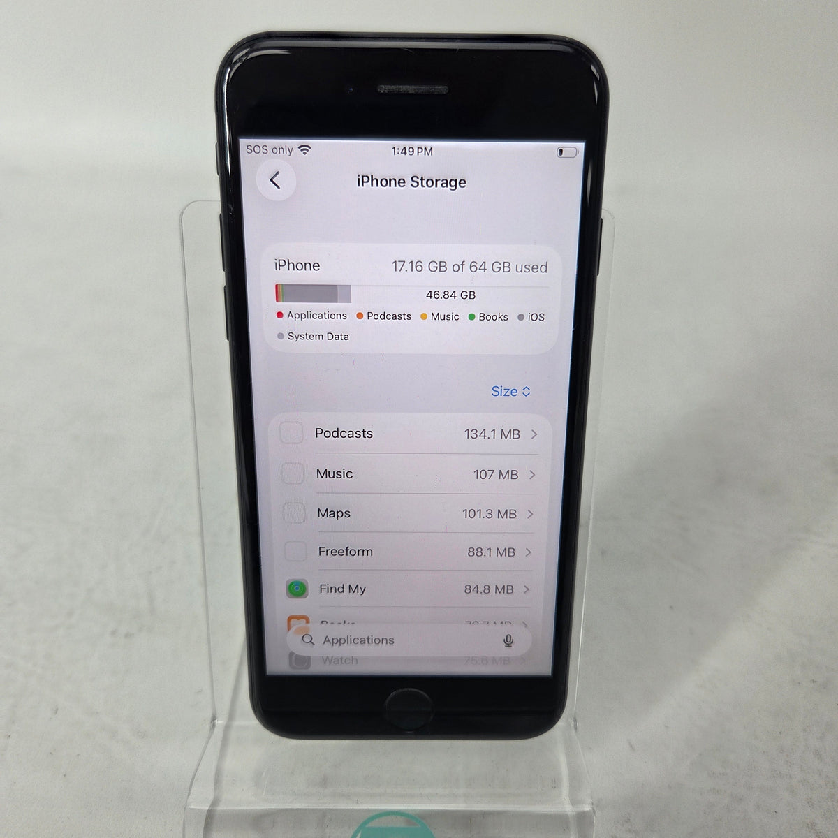 Factory Unlocked Apple iPhone SE 2nd Gen 64GB Black MHG43LL/A