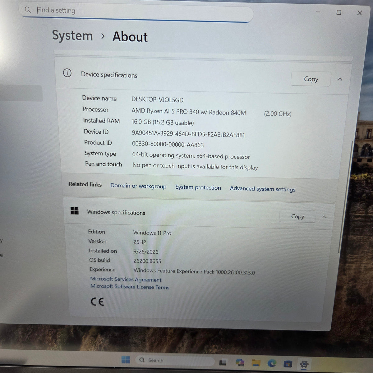 Dell Pro 16 Plus VJOL5GD 16" Ryzen AI 5 Pro 2.0GHz 16GB RAM 512GB SSD GeForce 