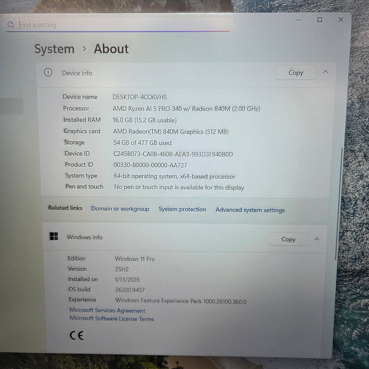 Dell Pro 16 Plus 4CO6VHS Ryzen AI 5 Pro 340 2.0GHz 16GB RAM 512GB SSD GeForce 