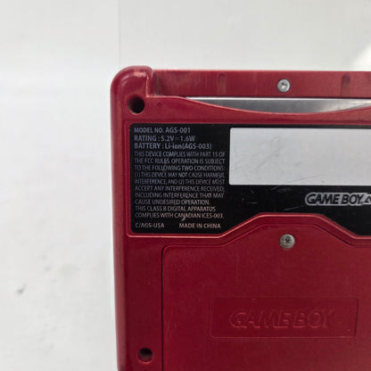 Nintendo Game Boy Advance SP Handheld Game Console Only AGS-001 Pearl Red