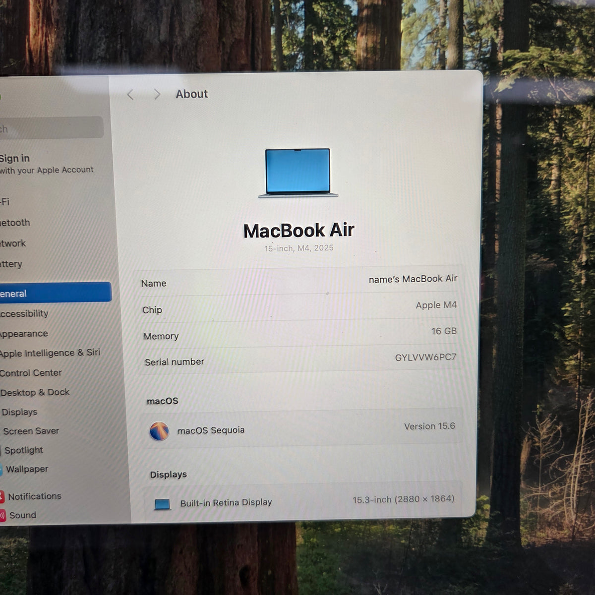 2025 Apple MacBook Air 15" M4 10C GPU 4.5GHz 16GB RAM 256GB SSD A3241
